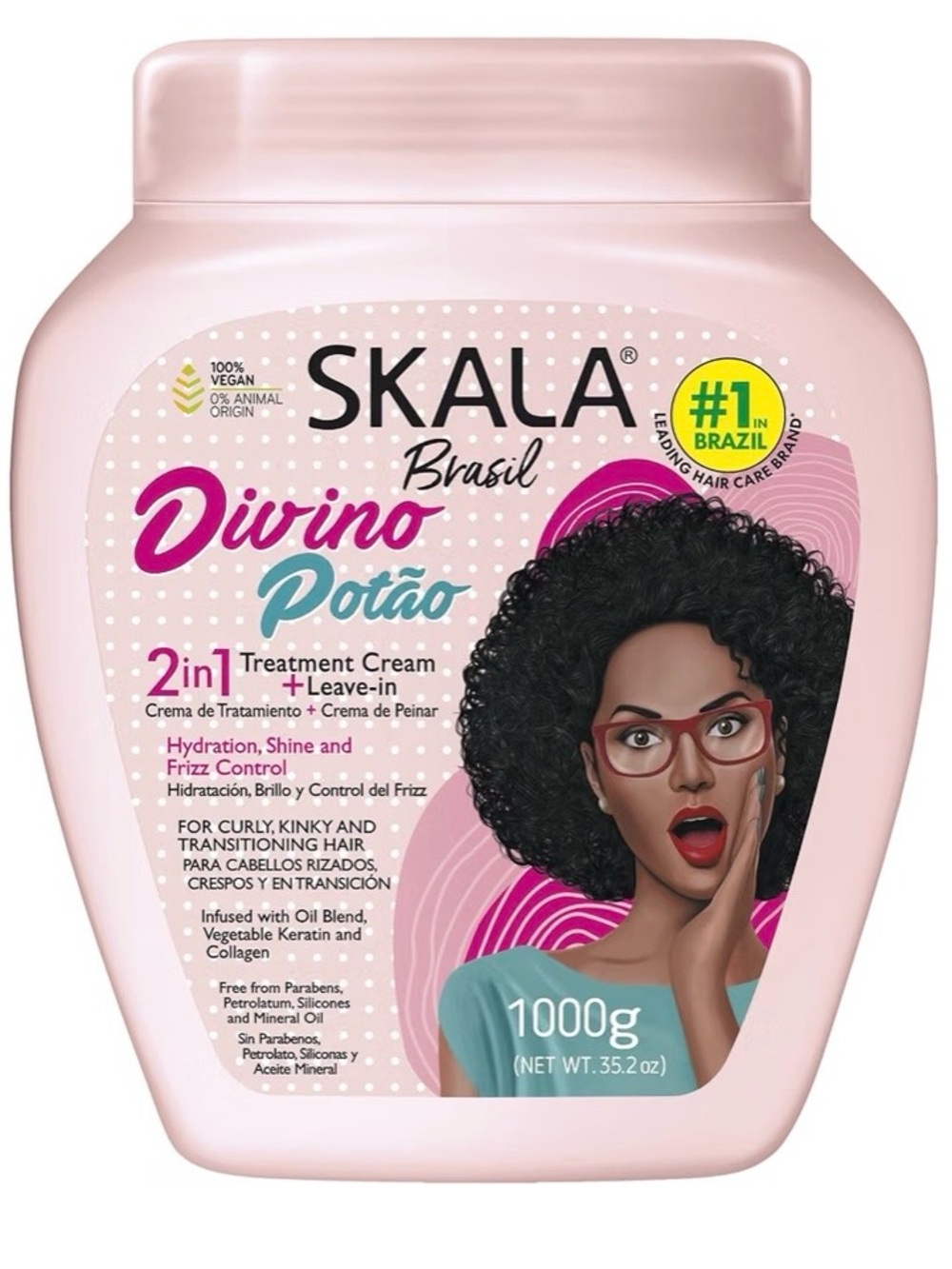 Divino Potão 2-in-1 Treatment Cream + Leave-In for Kids - Pink